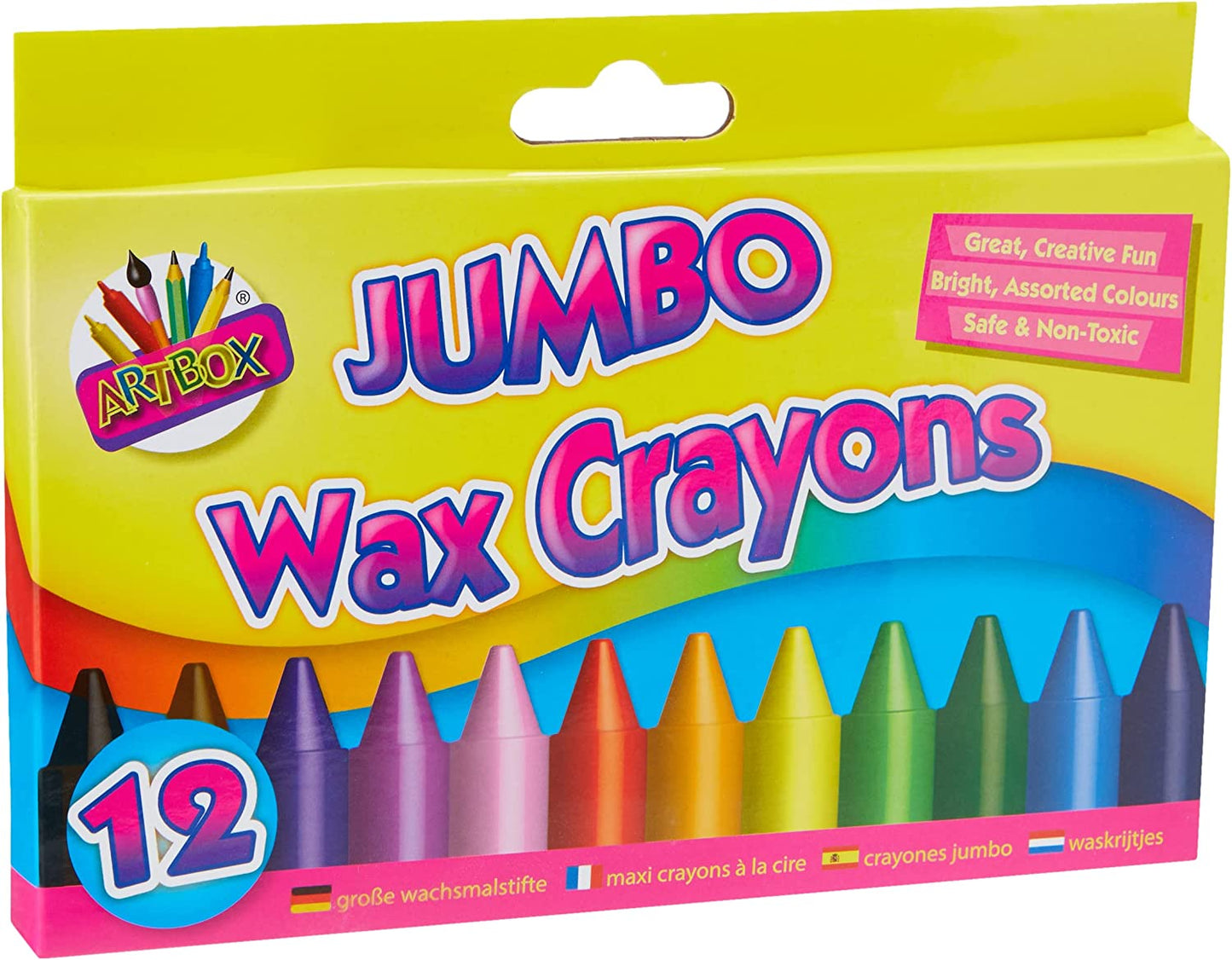 Set of 12 Jumbo Size Wax Crayons