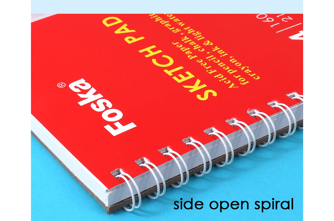 A3 Side Spiral Open Sketch Pad