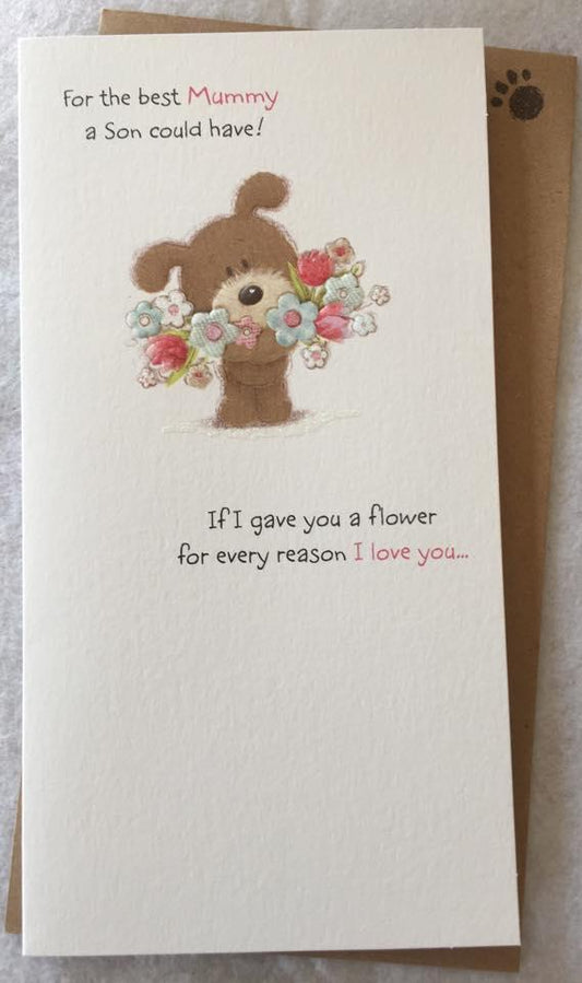 Lots of Woof From Your Son on Mother's Day Card