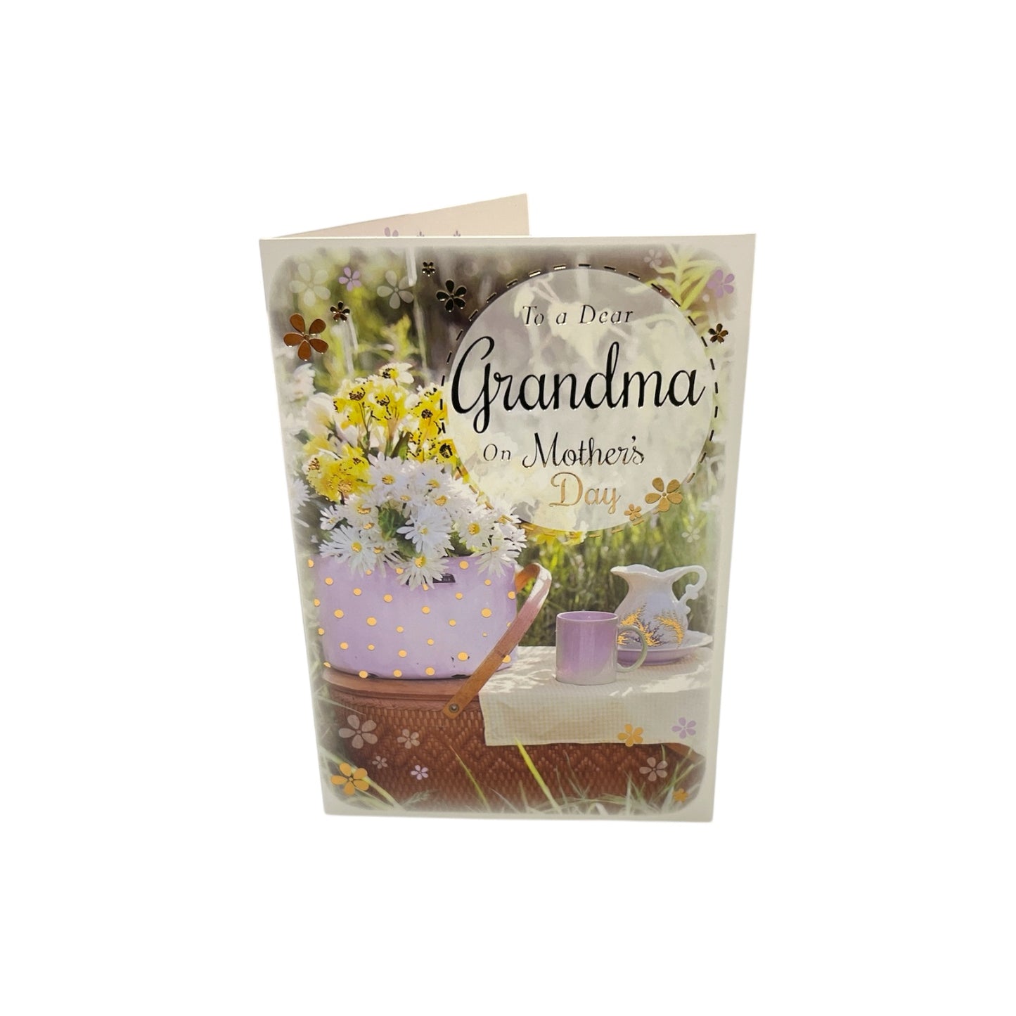 To A Dear Grandma Bright Spring Flowers Design Mother's Day Card