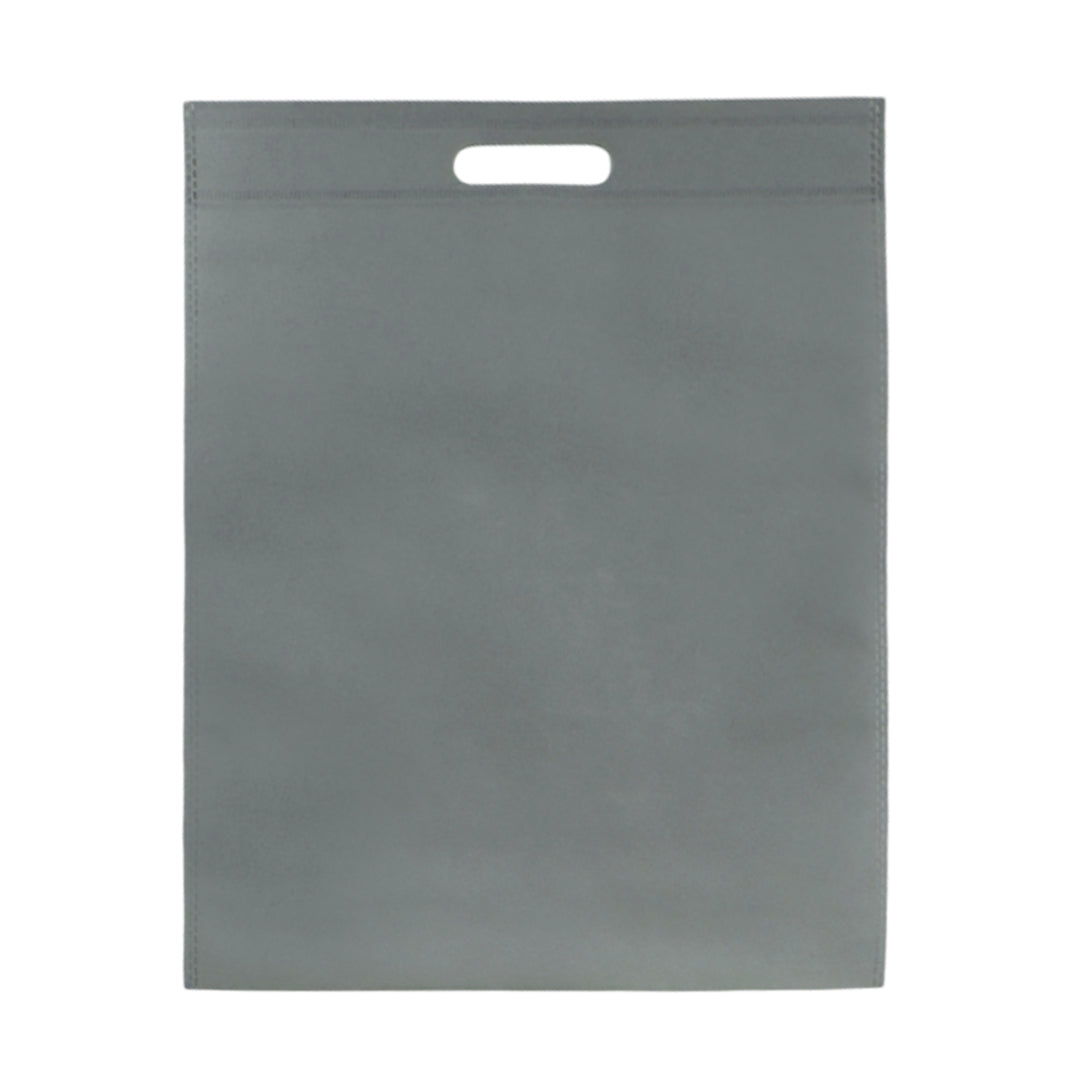Pack of 100 Grey Coloured 35x25cm Non-Woven Patch Handle Bags