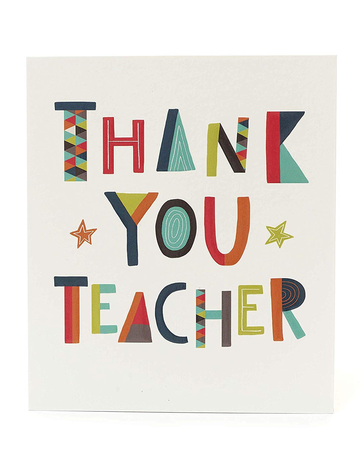 Thank You Teacher Appreciation Card Typography Design 
