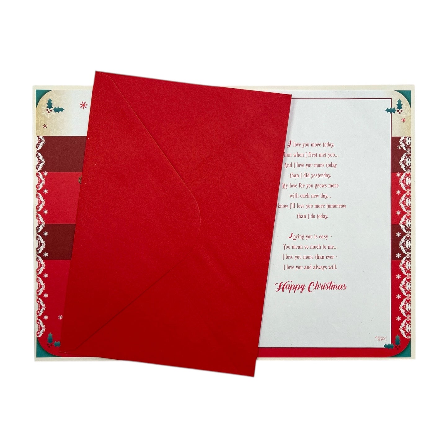 With Love To My Husband Birds On Baubles Design Christmas Card