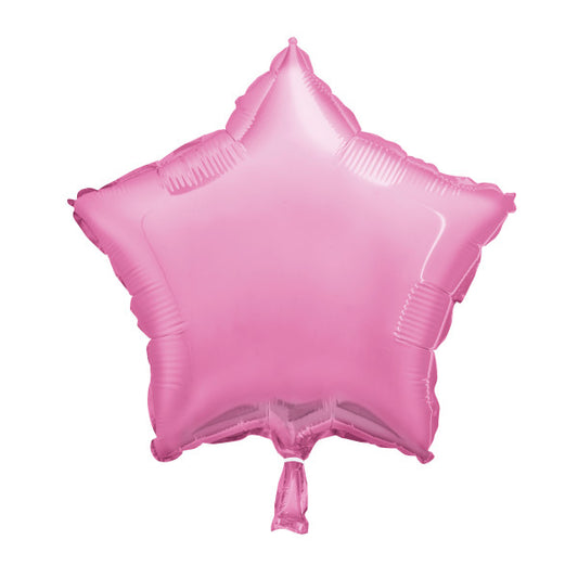 18" Pastel Pink Solid Star Foil Balloon