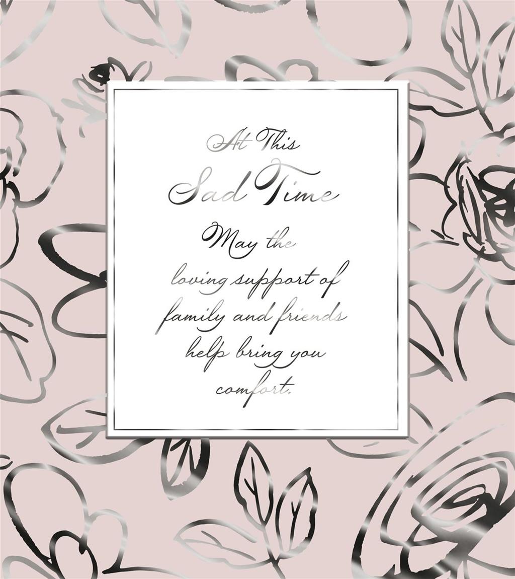 At The Sad Time Sympathy Card Silver 