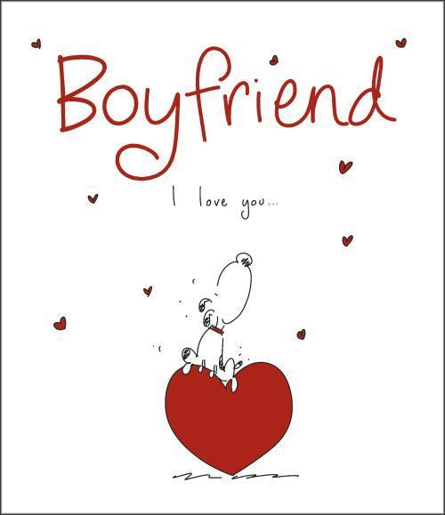 For Boyfriend Heart Valentine's Day Card