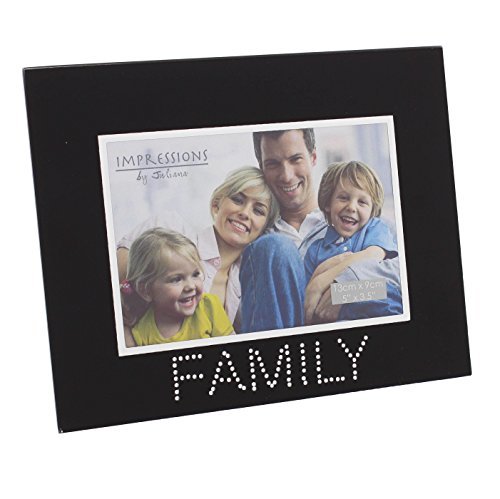 Black Glass The Family Photo Picture Frame