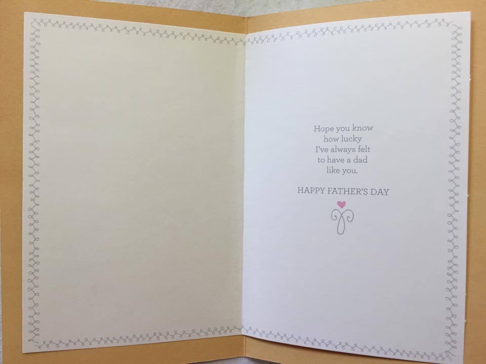 For Dad Forever Your Girl Lettering And Foil Finished Father's Day Card