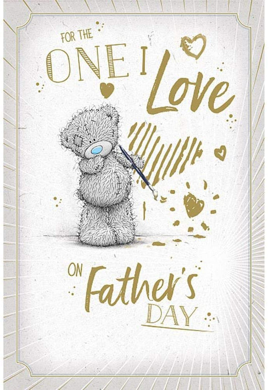 Bear Writing One I Love Father's Day Card 