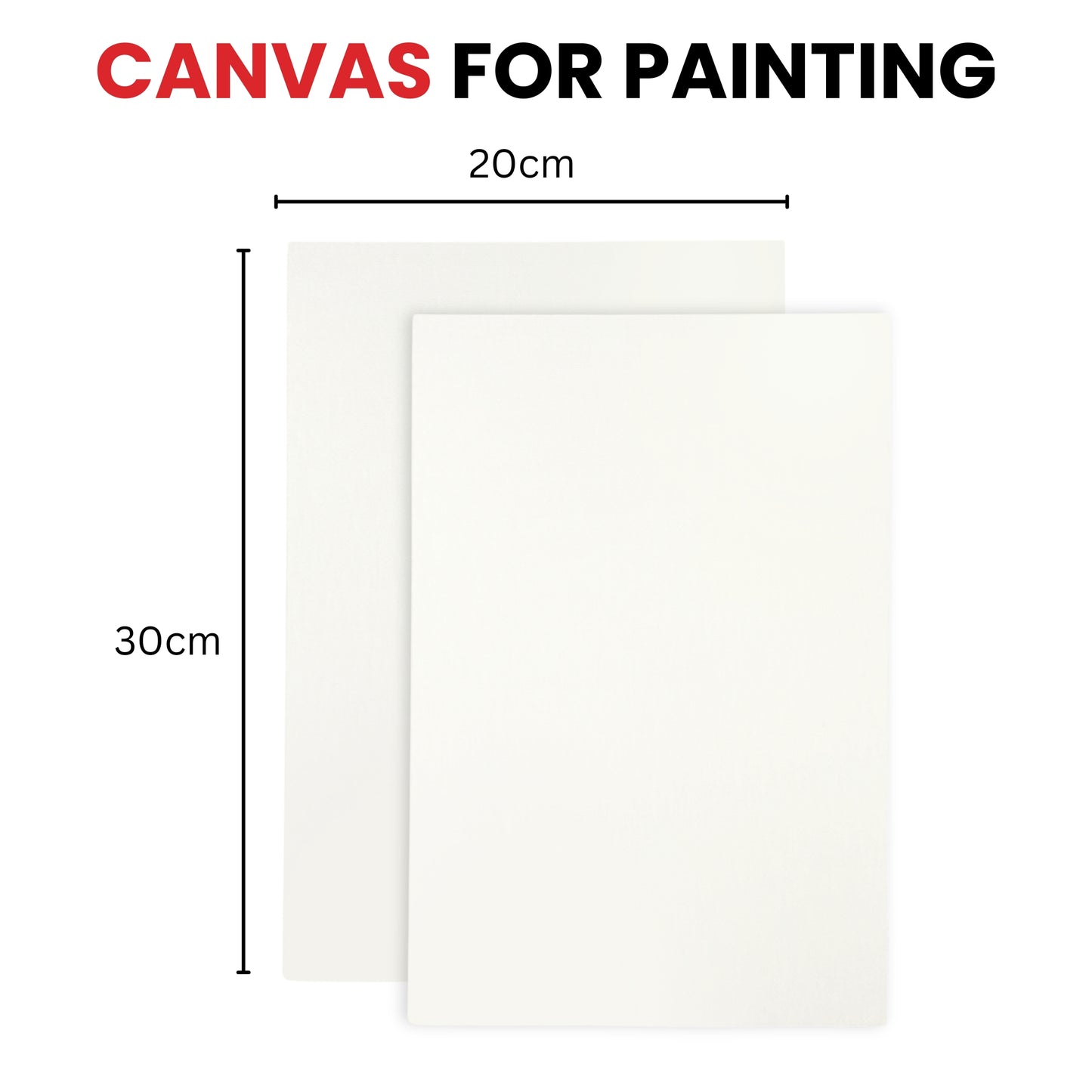 20x30cm Blank White Flat Stretched Board Art Canvas By Janrax