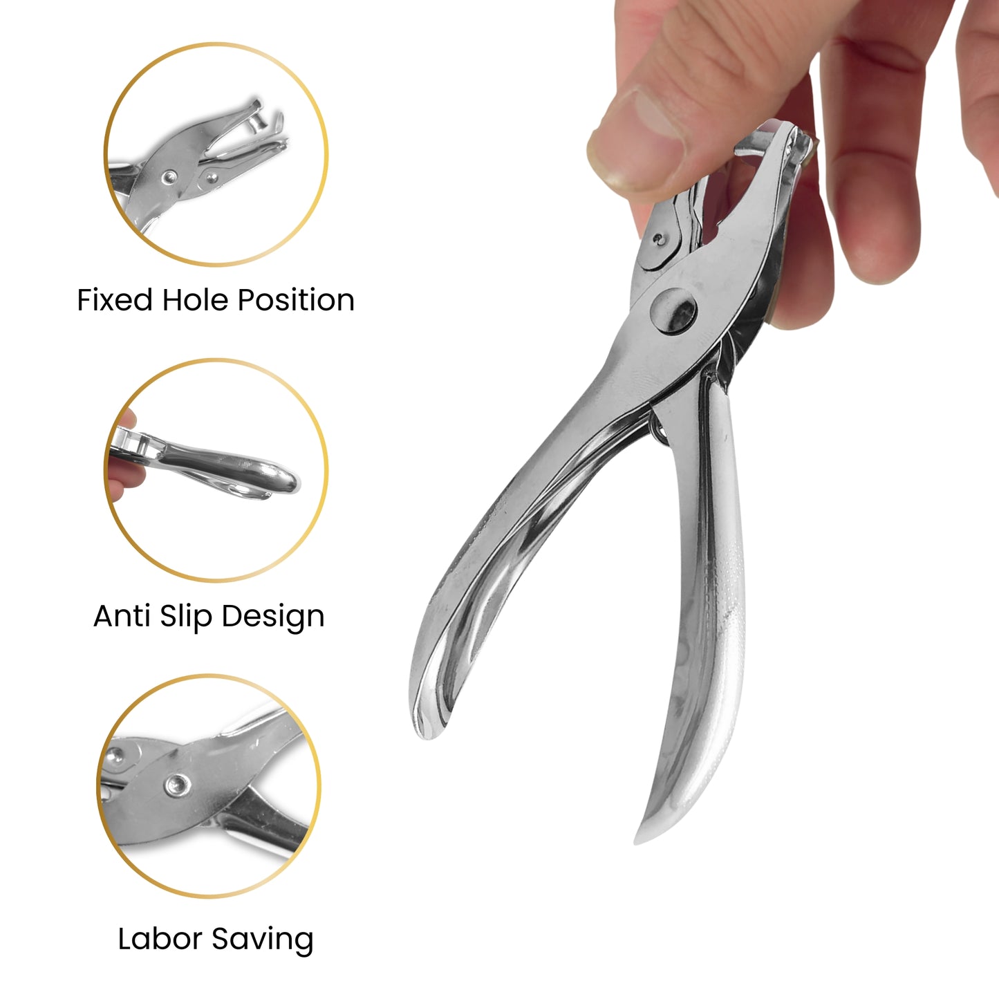 Pack of 3 Janrax Single One Hole Punches