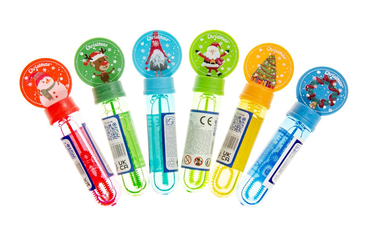 Pack of 12 Mini Christmas Bubble Sticks