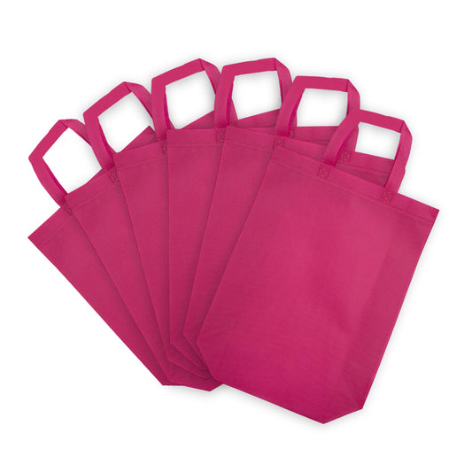 Pack of 50 Pink Coloured 35x41x12cm Non-Woven Bags with Handle