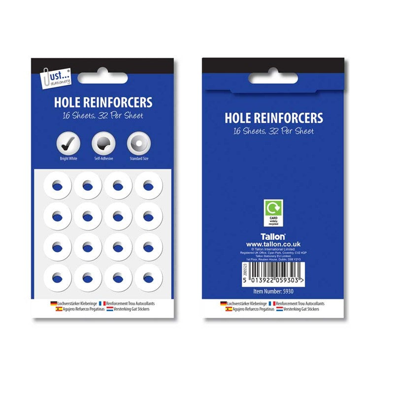 Just Stationery Hole Reinforcers Label