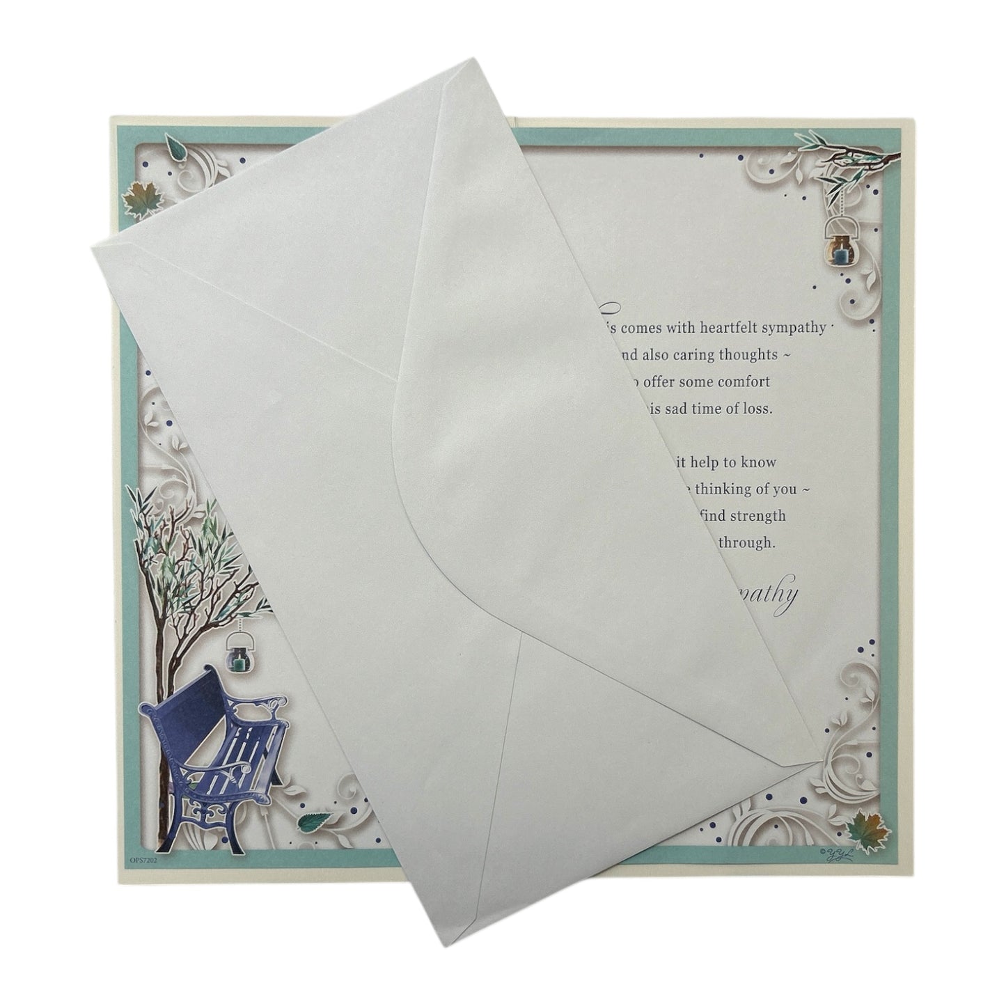 On The Loss of Your Brother Autumn Design Sympathy Opacity Card