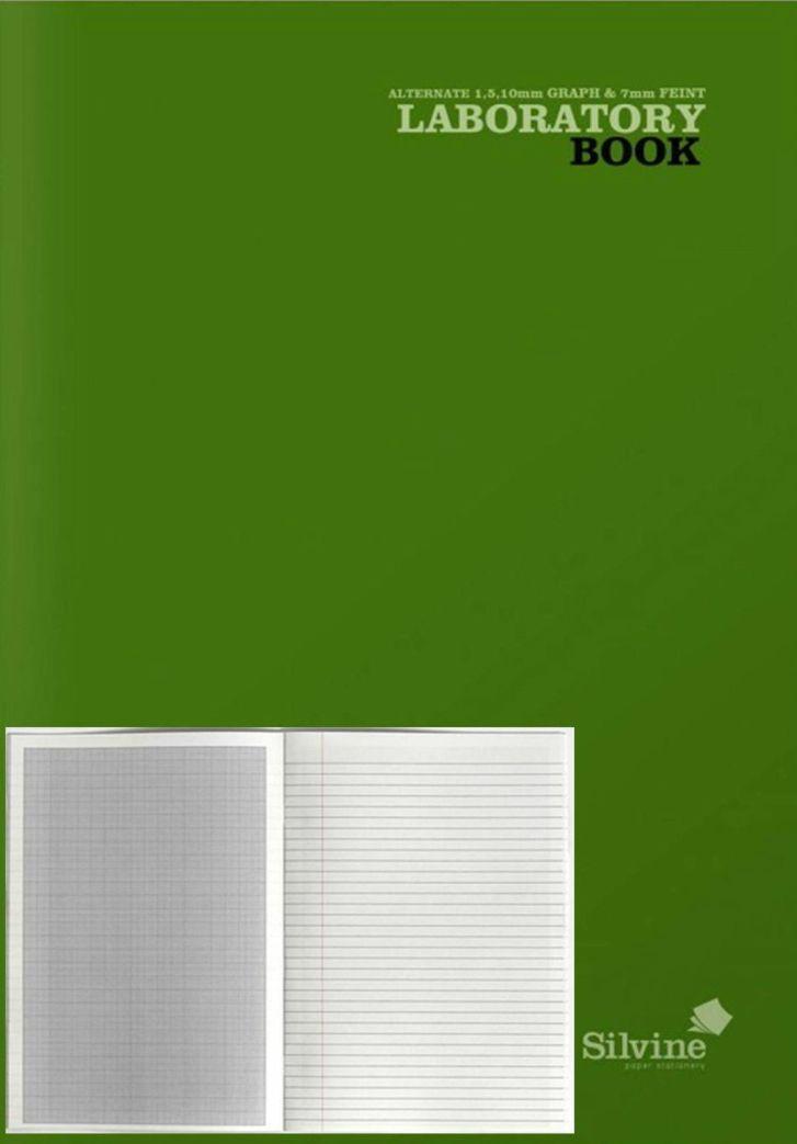 Silvine A4 Laboratory Book 1,5,10mm Graph & 7mm Feint