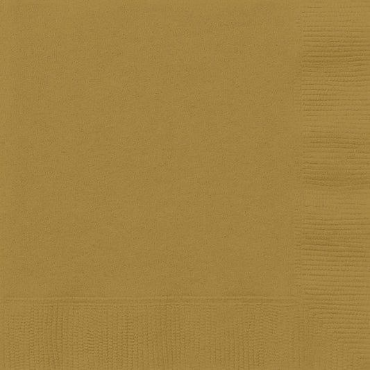 Pack of 20 Gold Solid Luncheon Napkins