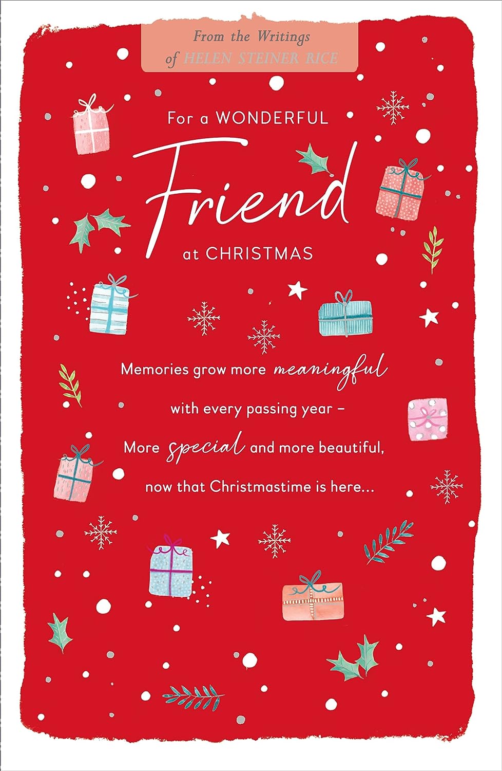 Helen Steiner Rice Traditional Wonderful Friend Christmas Card