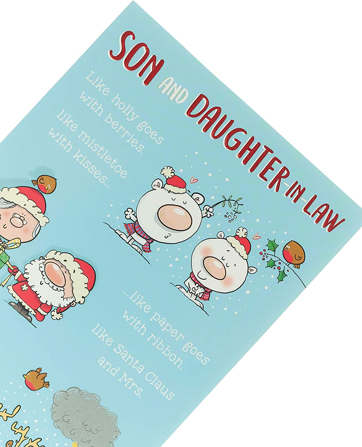 Son and Daughter in Law Christmas Card Special Couples Christmas Funny Festive Poem 