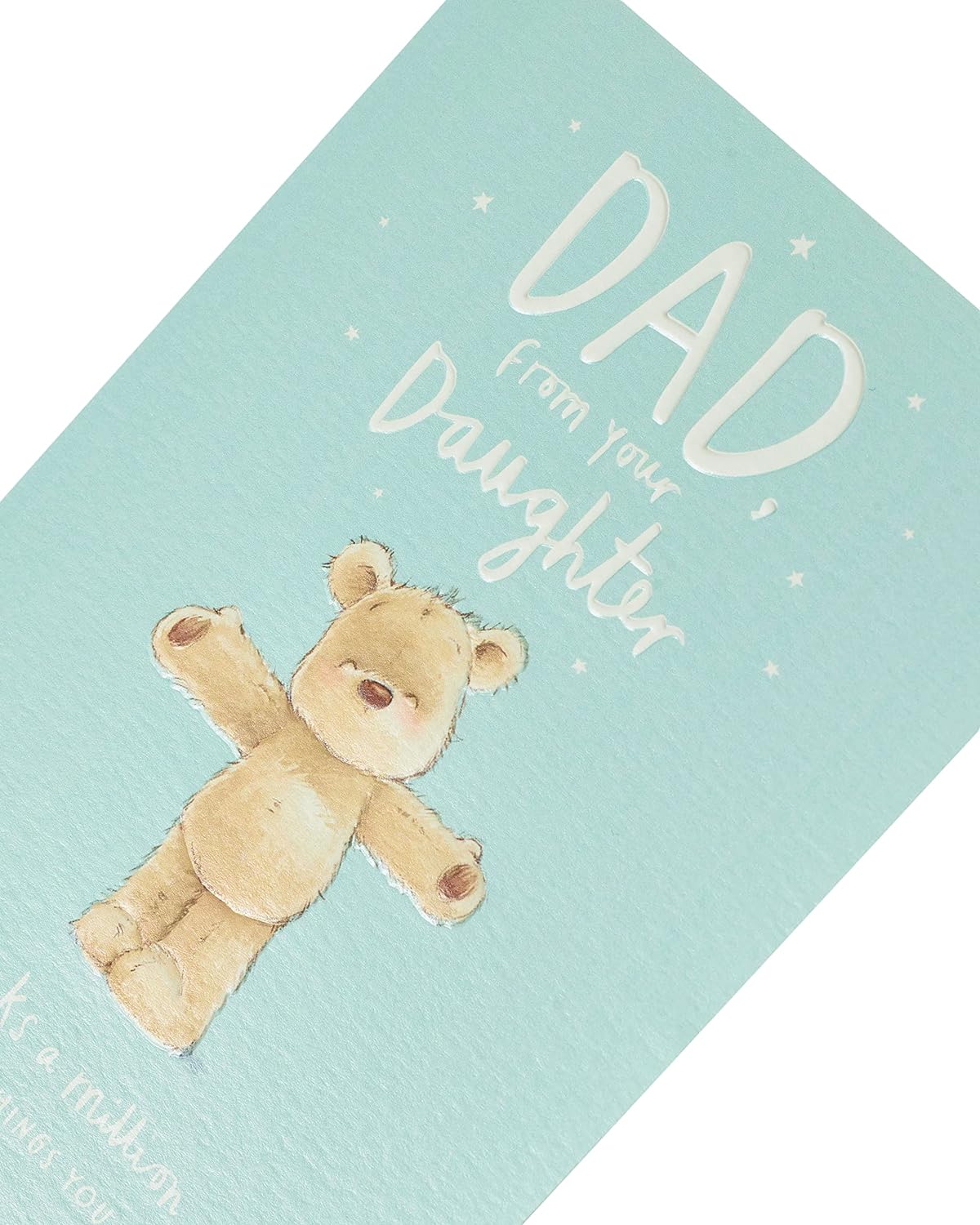 Adorable Teddy Design From Daughter Father's Day Card