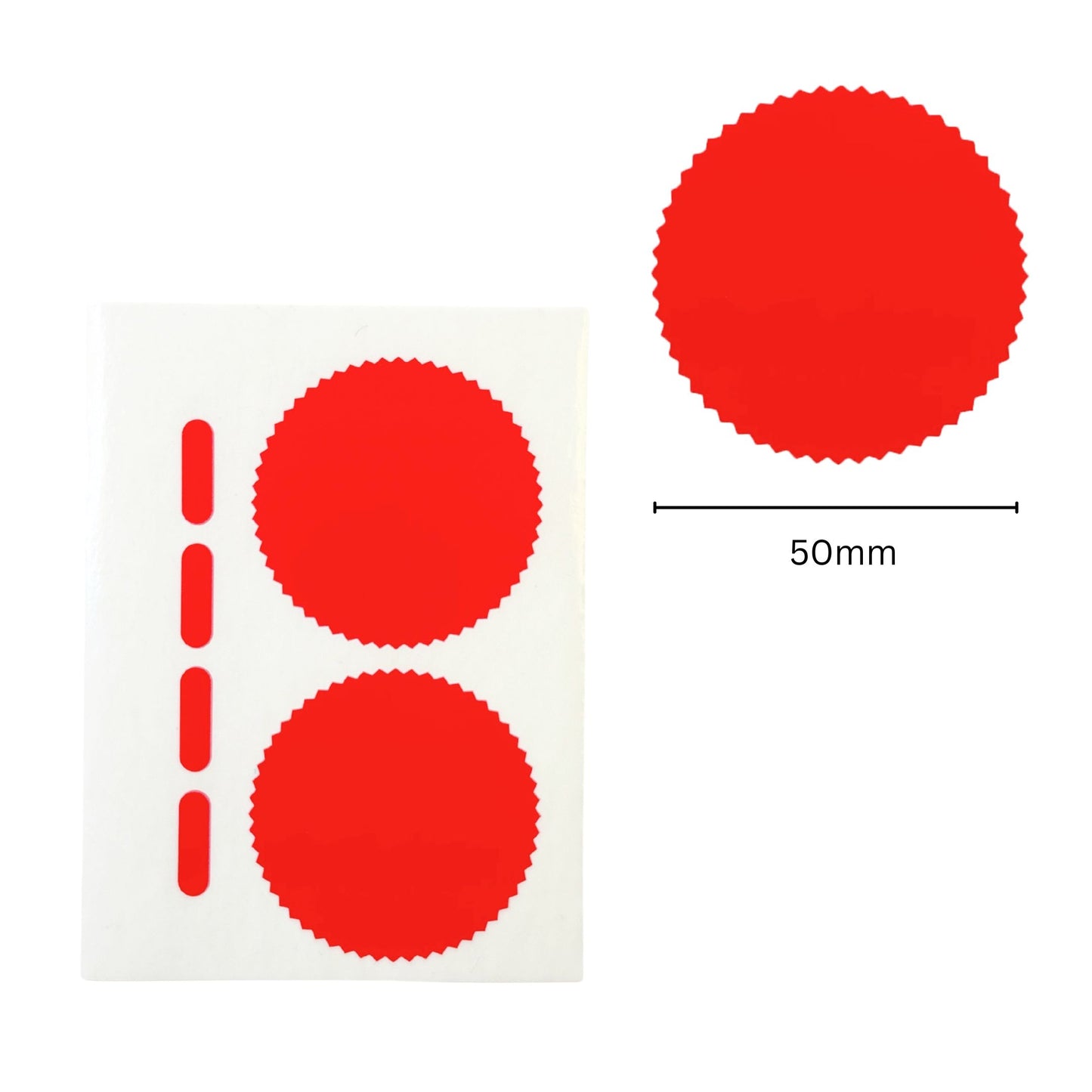 Pack of 36 Red Company Seal Labels 50mm
