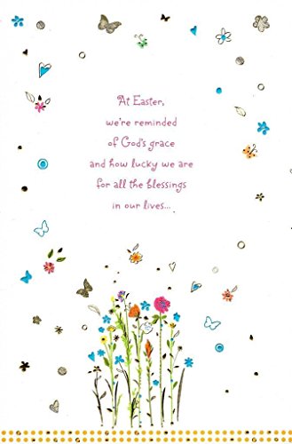 Floral Easter Blessings Greeting Card 