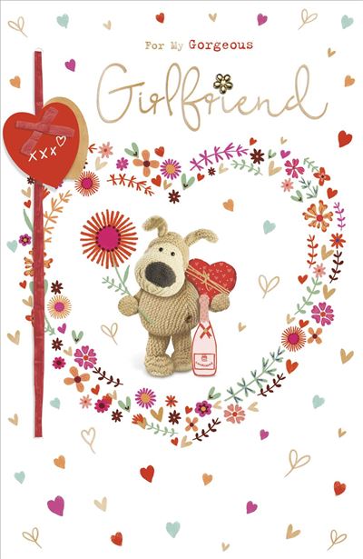 Boofle Holding Chocolate Girlfriend Valentine's Day Card