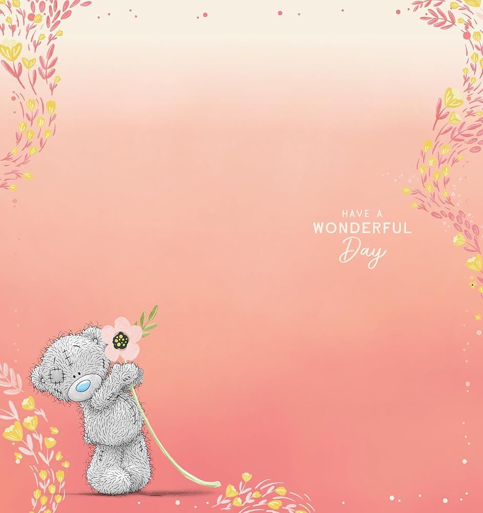 Bear Holding Up Flower Lovely Gran Mother's Day Card