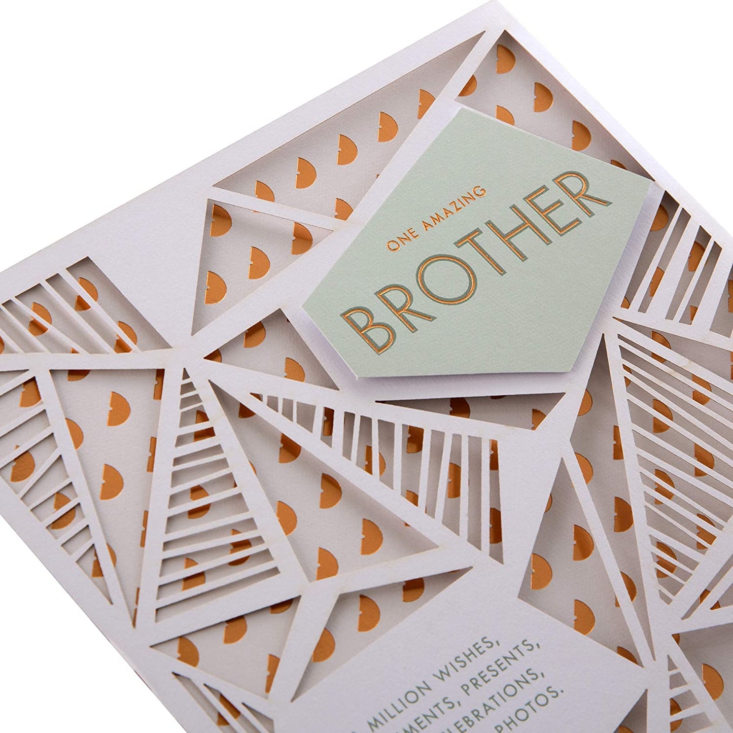 Geometric Laser-cut Design Brother Birthday Card