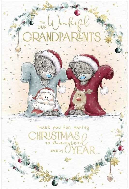 Bears In Jumpers Wonderful Grandparents Christmas Card
