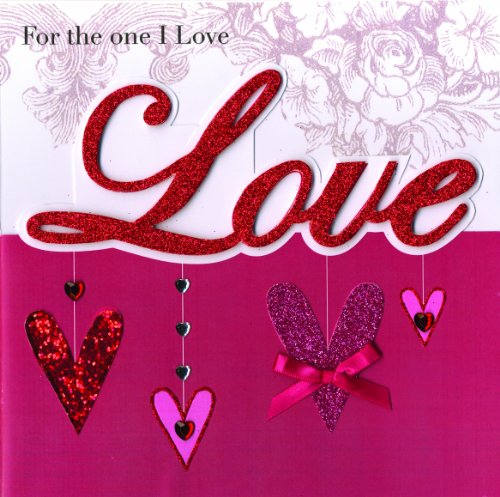 Love Lettering and Hearts Design Valentine's Day Card