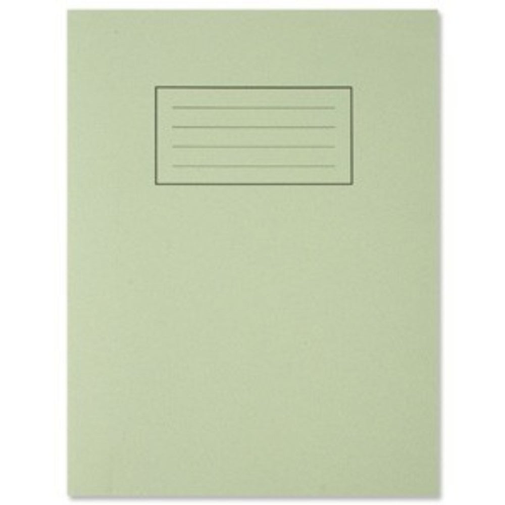 9"x7" Green Exercise Book - Lined with Margin