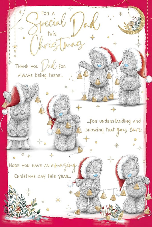 Bears Decorating Tree Storyboard Dad Christmas Card