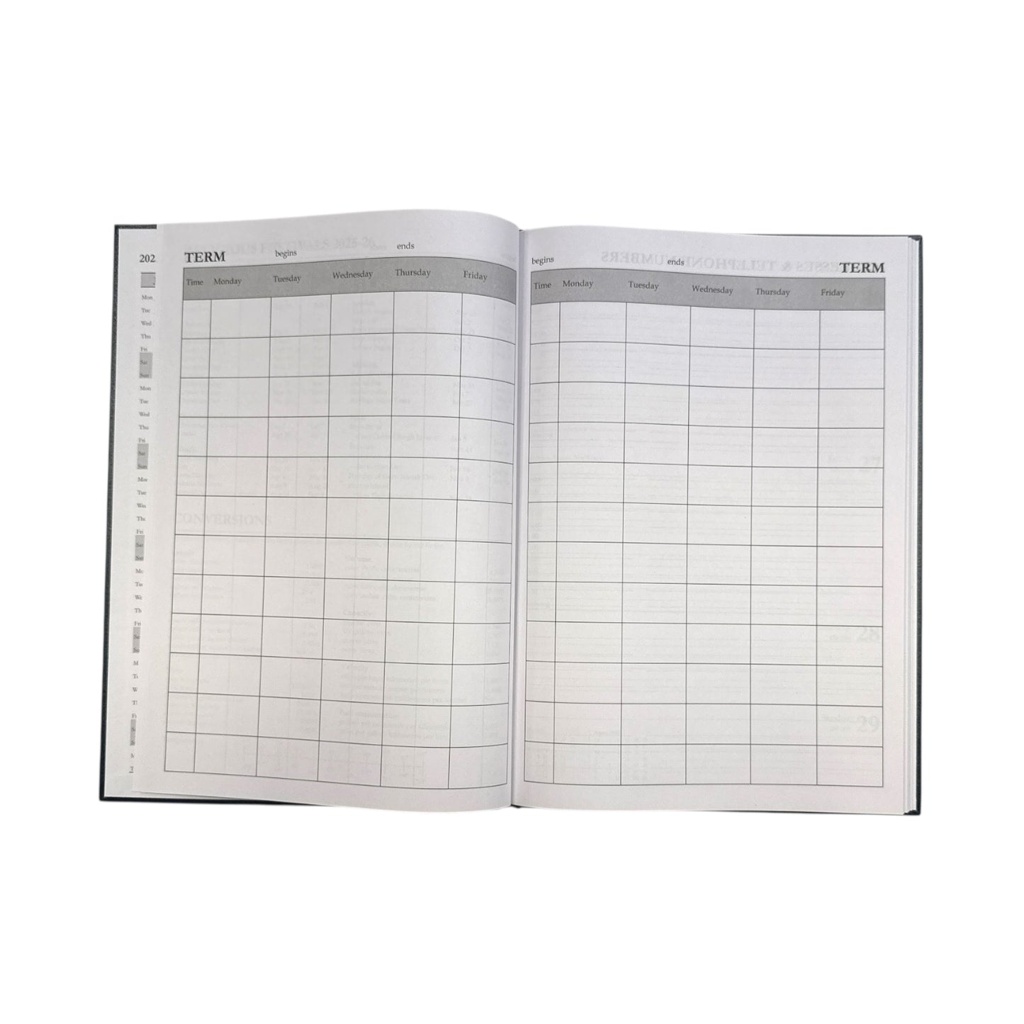 Janrax 2025-2026 A4 Week to View Black Academic Diary