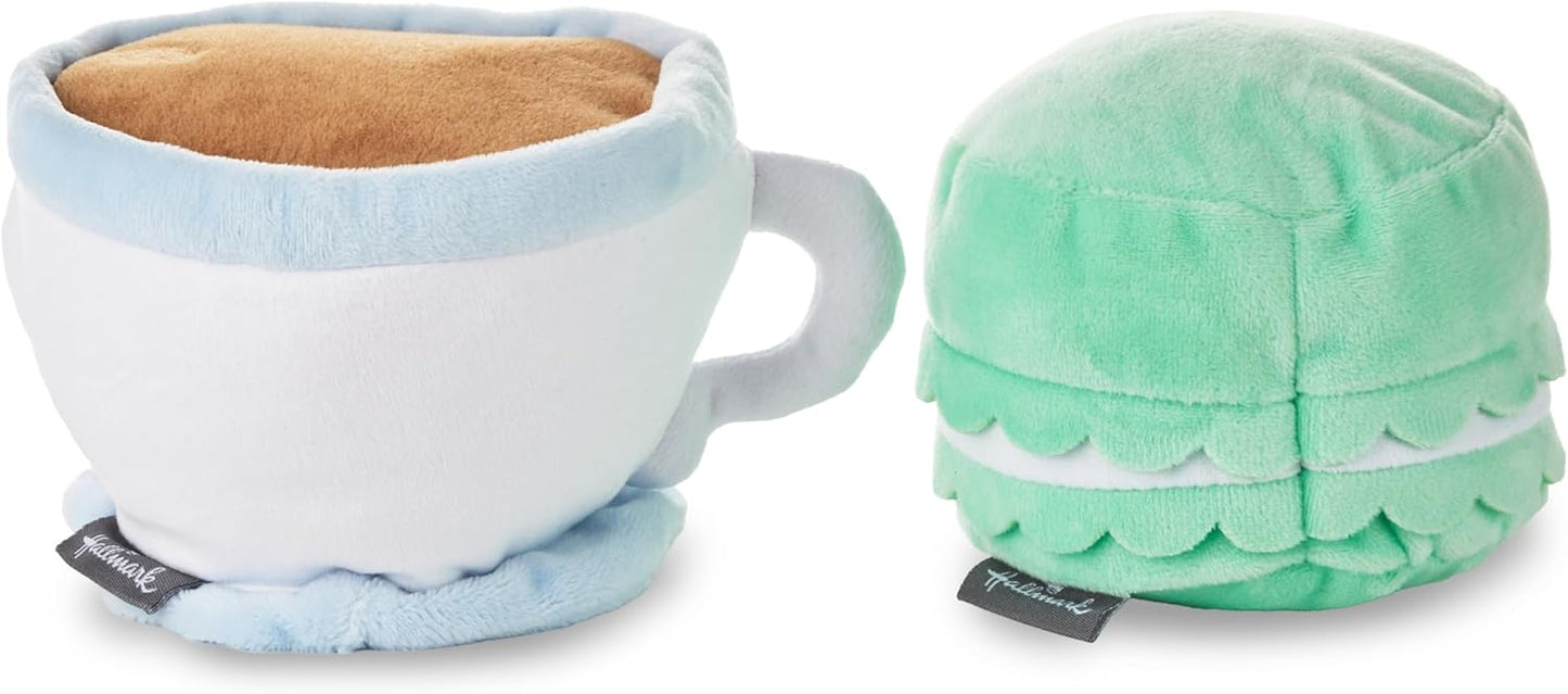 Better Together Tea and Macaron Soft Toy Set of 2 Mothers Day, Birthday, Valentines Day, Anniversary