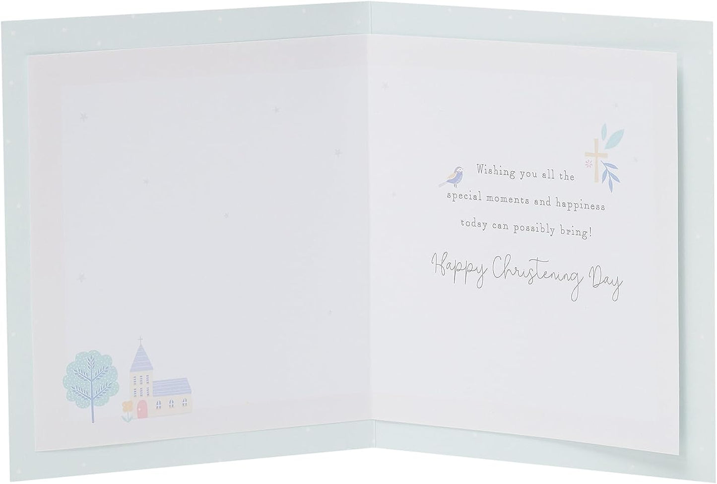 Symbol Design with 3D Elements Christening Card 