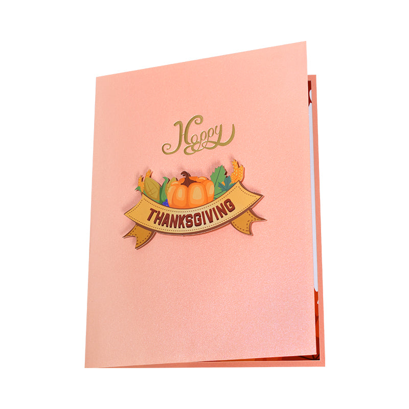Turkey in Farm Happy Thanksgiving 3D Pop Up Greeting Card