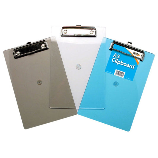 A5 Translucent Coloured Tint Clipboards
