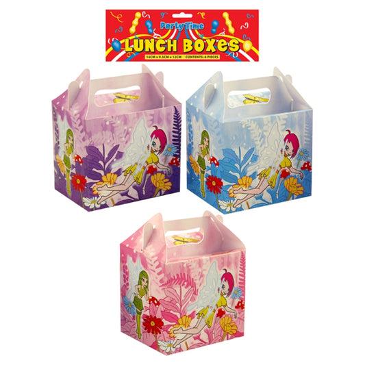 Pack of 6 Fairy Lunch Boxes