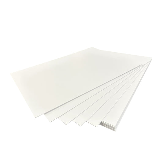 Pack of 5 A1 10mm Linen White Foam Boards – 594 x 841mm