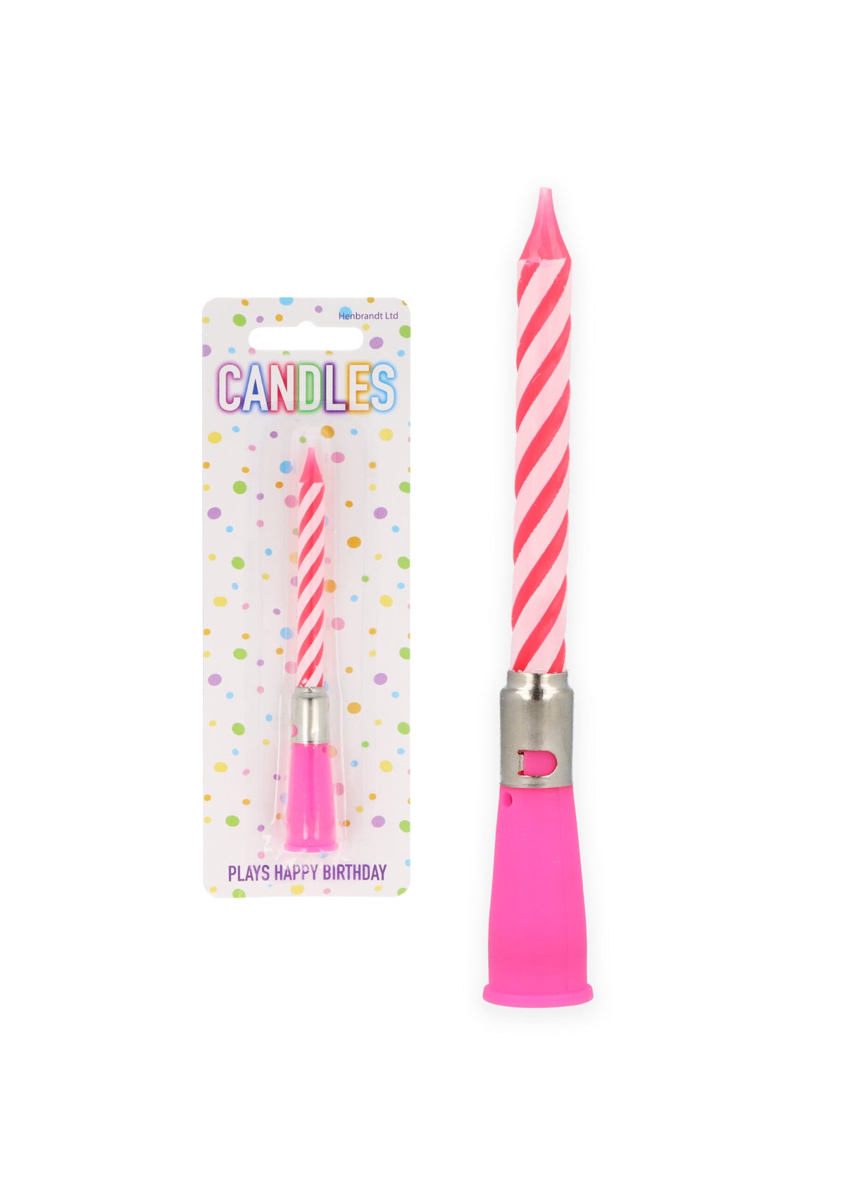 Pink Musical Birthday Candle (11.8cm)
