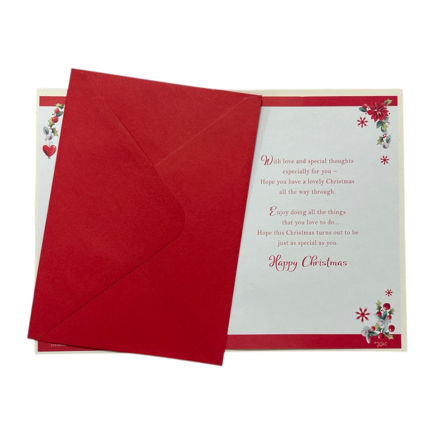 To The One I Love Bear At Window Design Christmas Card