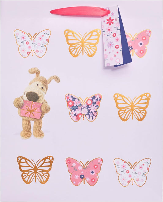 Boofle Cute Butterfly Design Large Gift Bag Birthday, Mother's Day any Time
