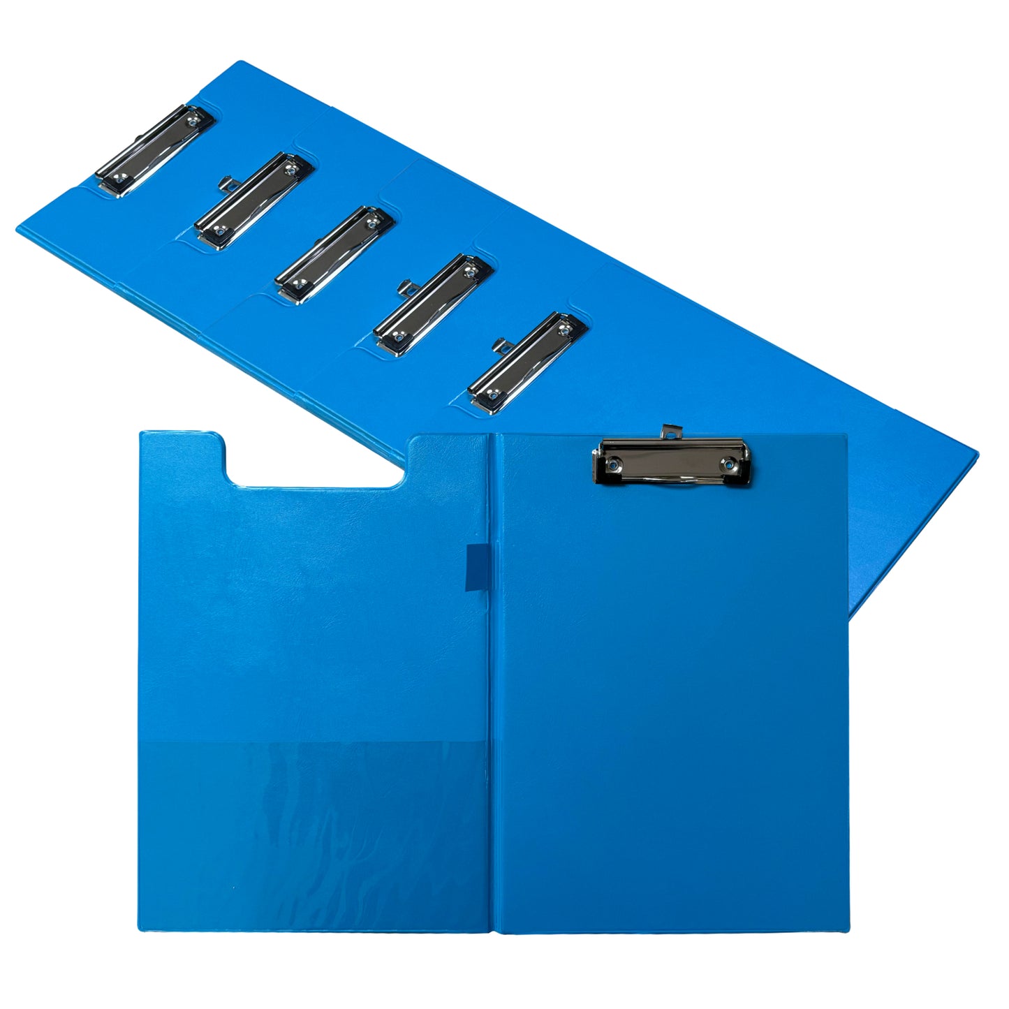 Pack of 6 A4 Light Blue Foldover Clipboards
