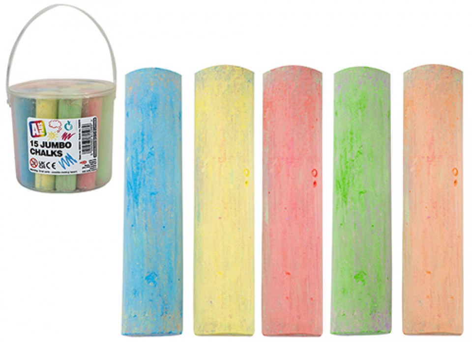 Tub of 15 Craft Jumbo Pavement Chalks