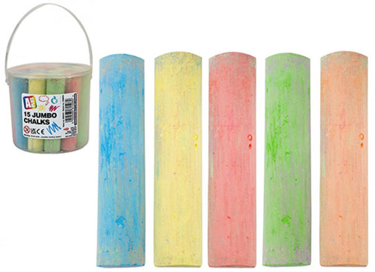 Tub of 15 Craft Jumbo Pavement Chalks