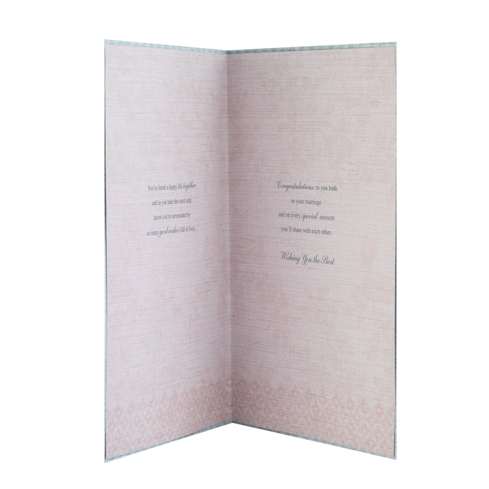 Intricate Traditional Floral Design Wedding Congratulations Card