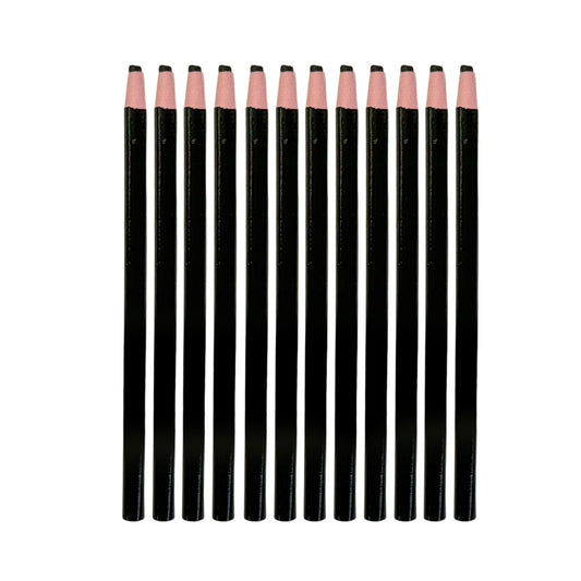 Pack of 12 Black Chinagraph Pencils by Janrax - Peel Off China Markers