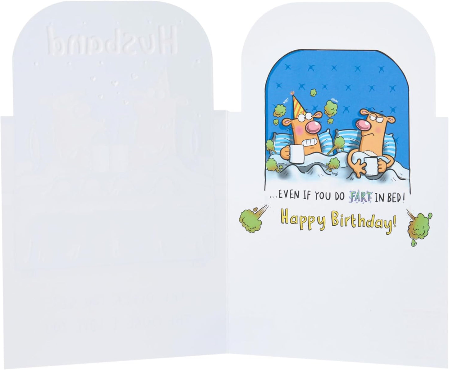 Funny Cartoon Couple Design Husband Birthday Card
