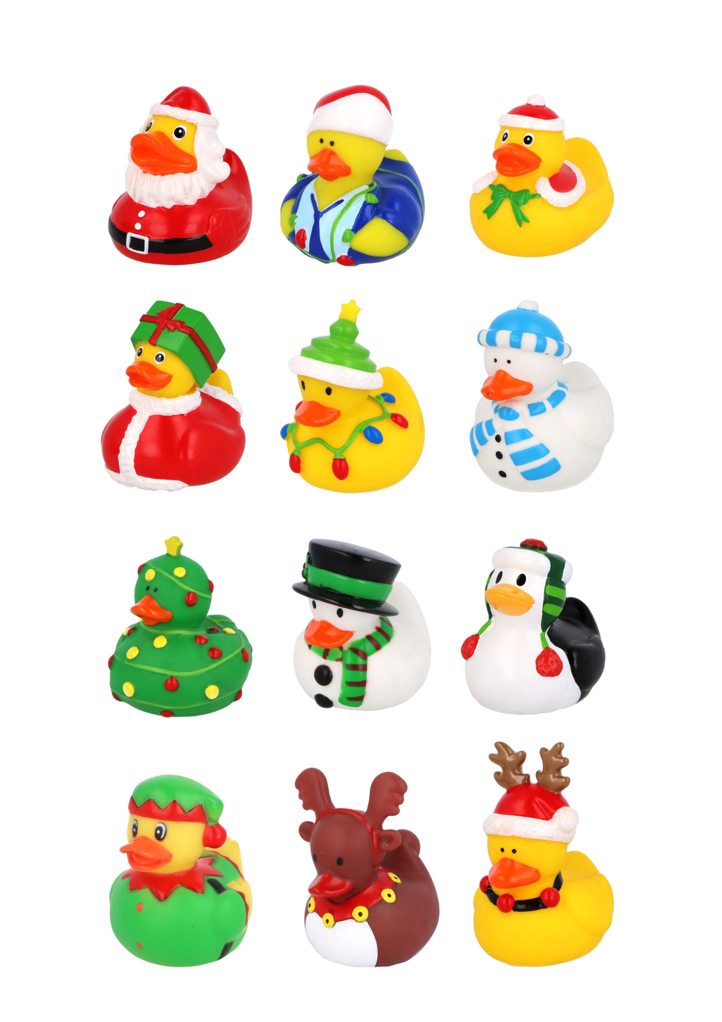 Pack of 24 Mini Christmas Rubber Ducks